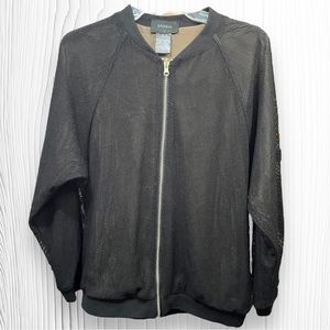 Storia Black Mesh Bomber Style Jacket